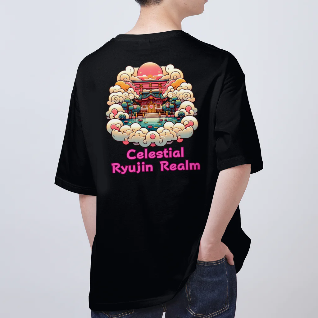 大江戸花火祭りのCelestial Ryujin Realm～天上の龍神社8 Oversized T-Shirt