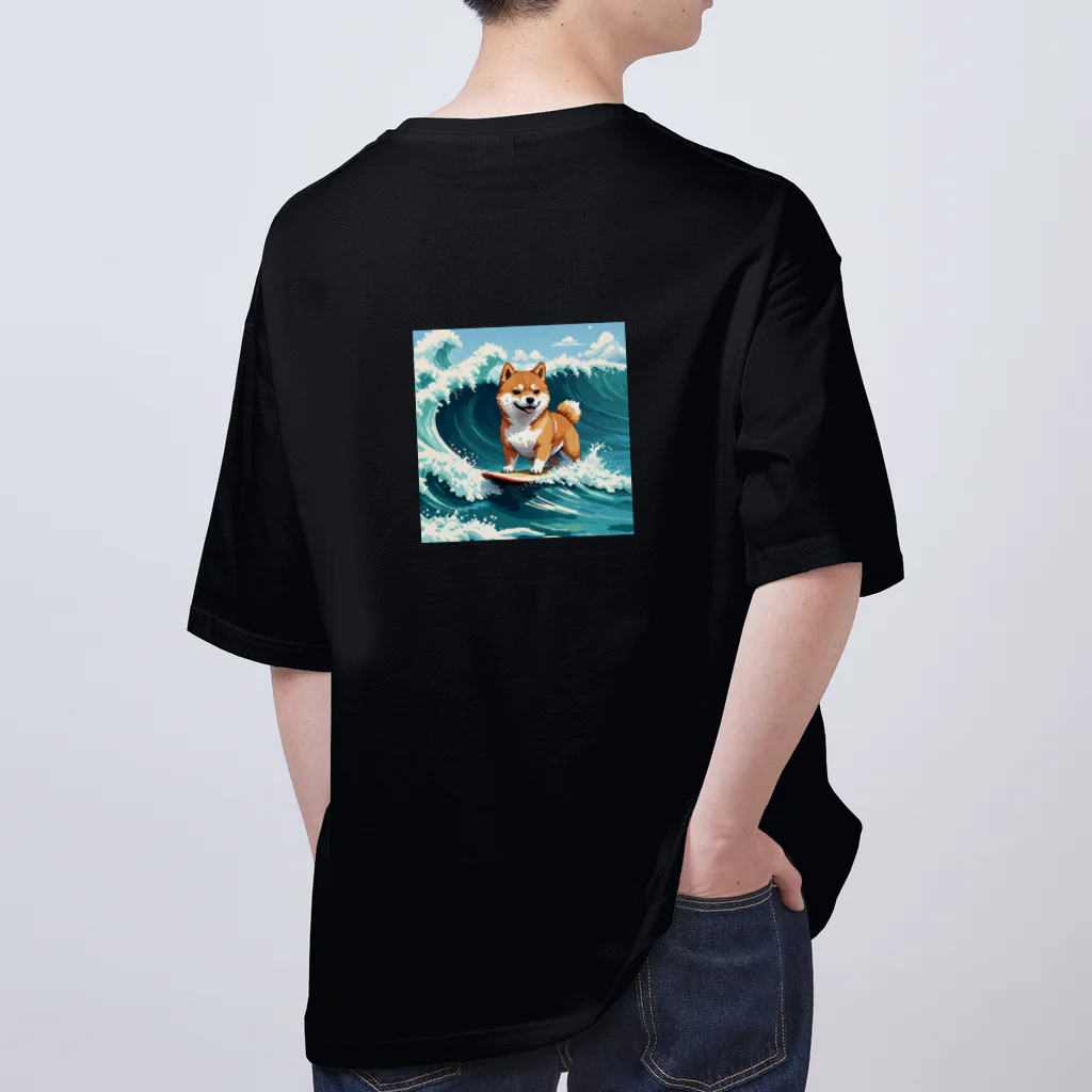 もふもふ堂の波乗り柴犬 Oversized T-Shirt