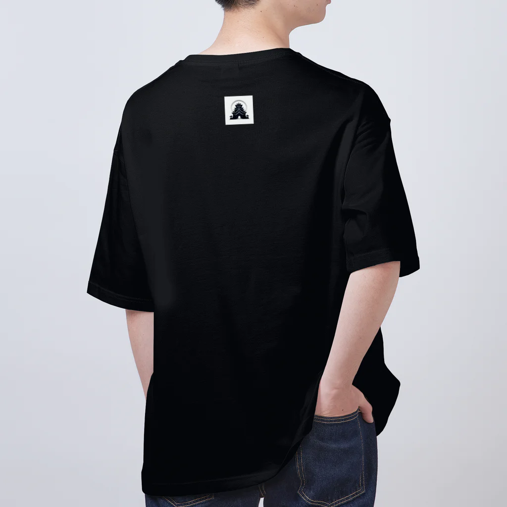 cocoa8877のネコ三昧（黒い空間・浮世絵風） Oversized T-Shirt