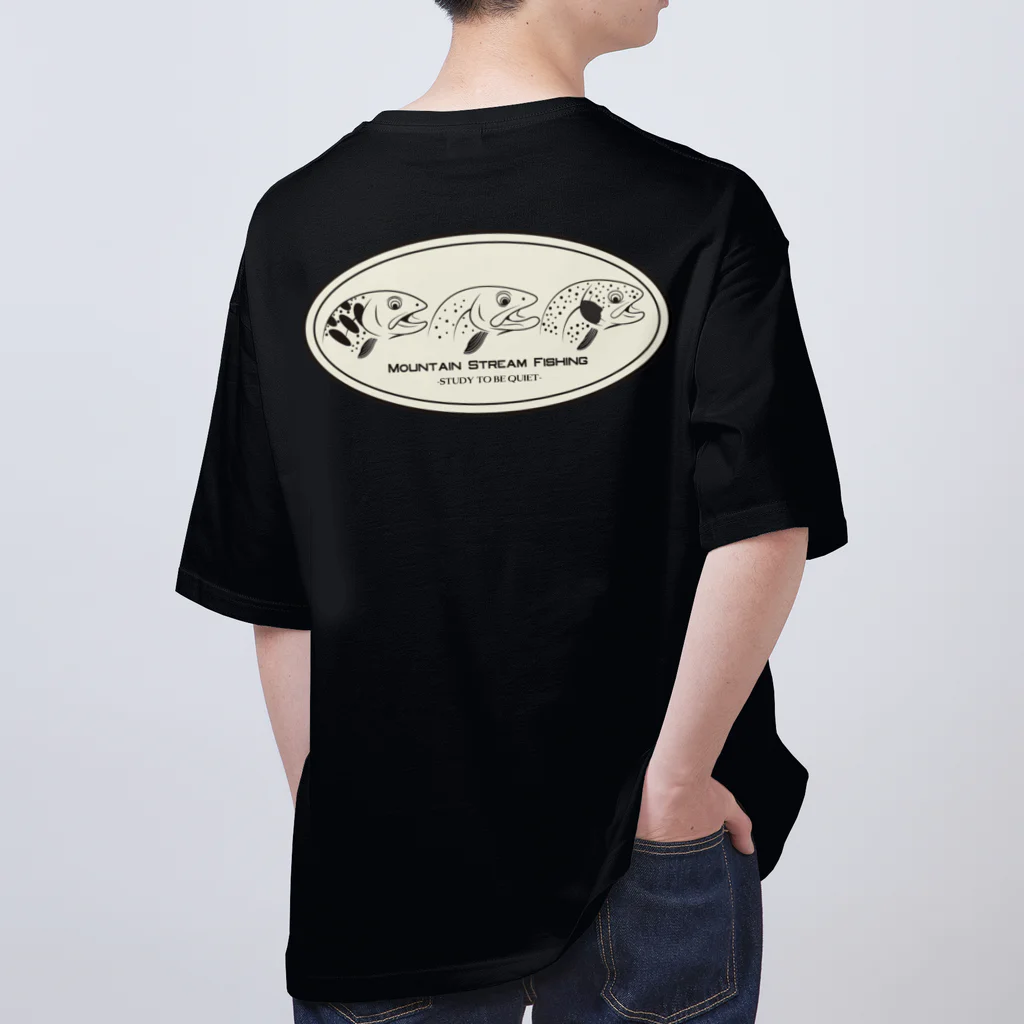 渓流釣り倶楽部の渓流魚3種 オーバーサイズTシャツ