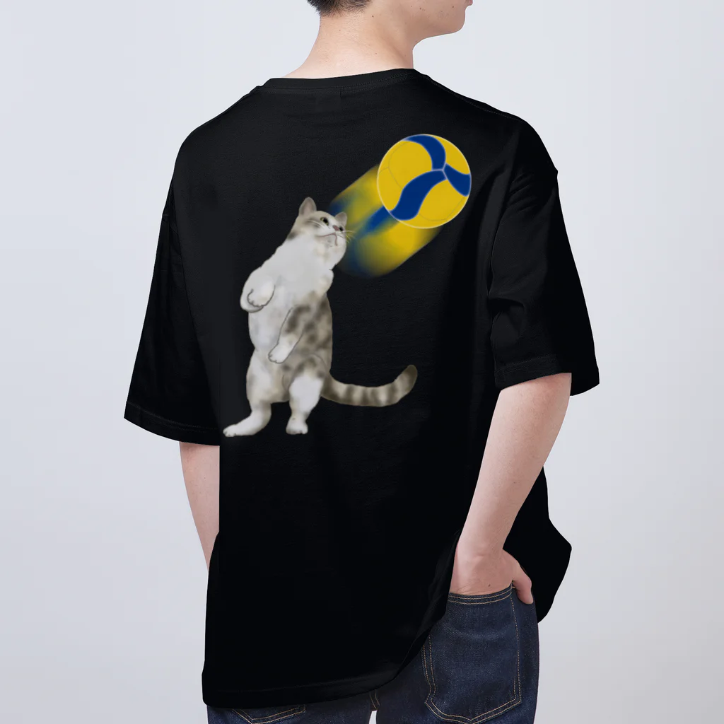 猫とやっし～ぃのアレコレのニャイスカットねこたん Oversized T-Shirt