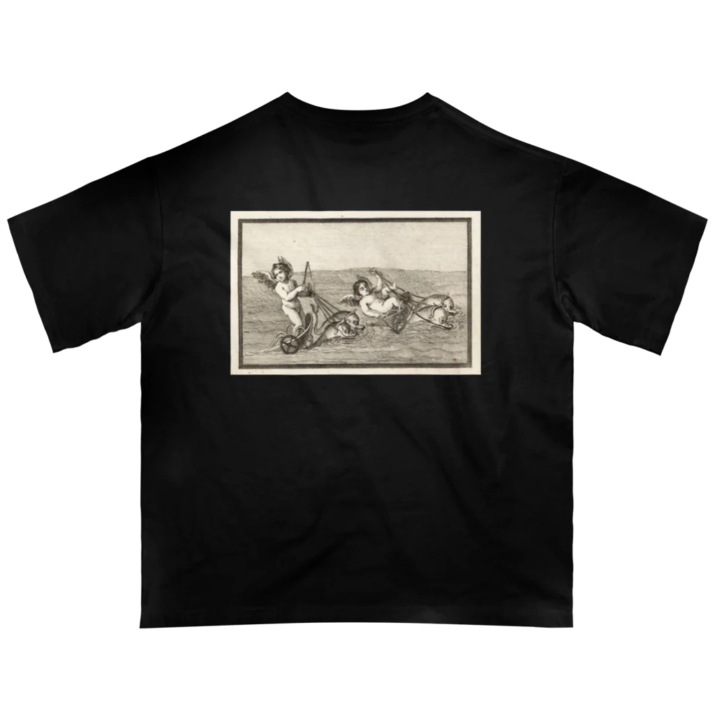 J. Jeffery Print Galleryの天使のイルカ車レース オーバーサイズTシャツ