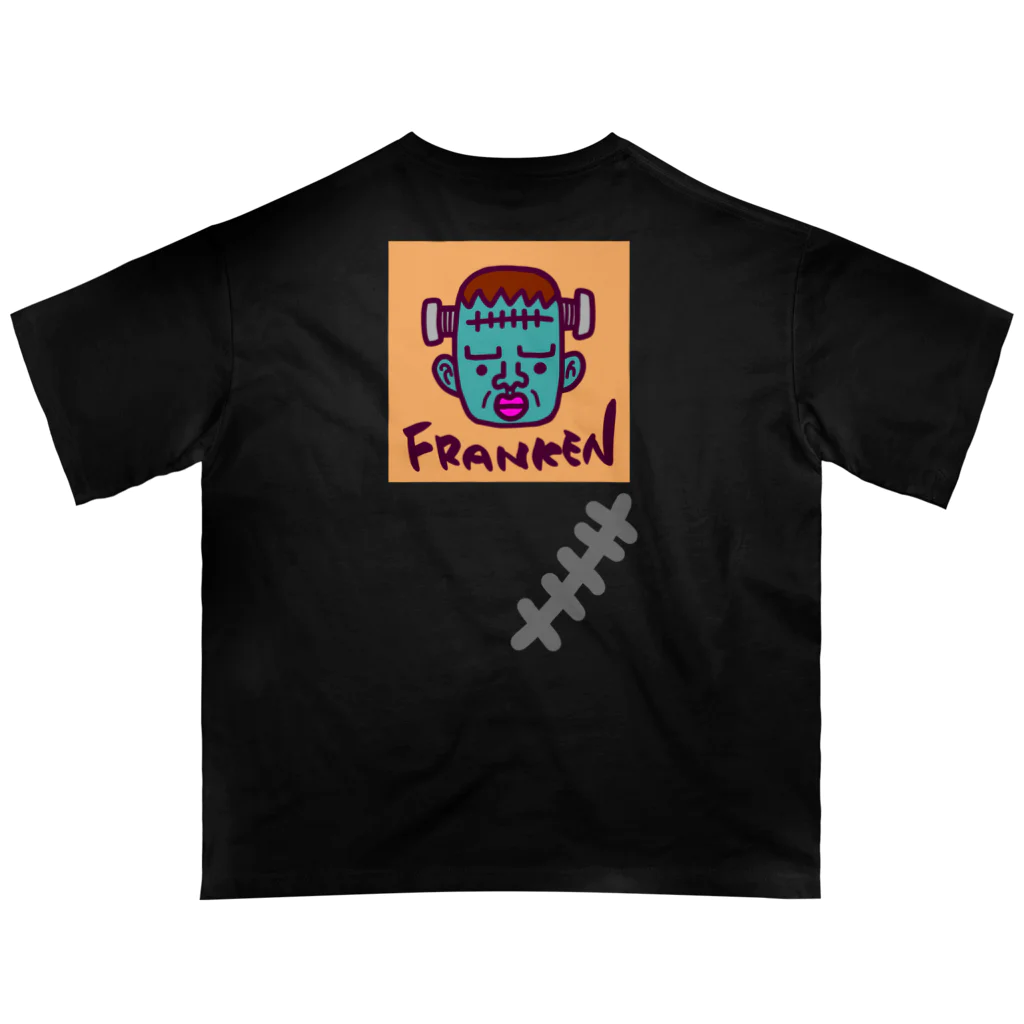 Siderunの館 B2の【バックプリント】ゆるフランケン (縫い目付き) Oversized T-Shirt