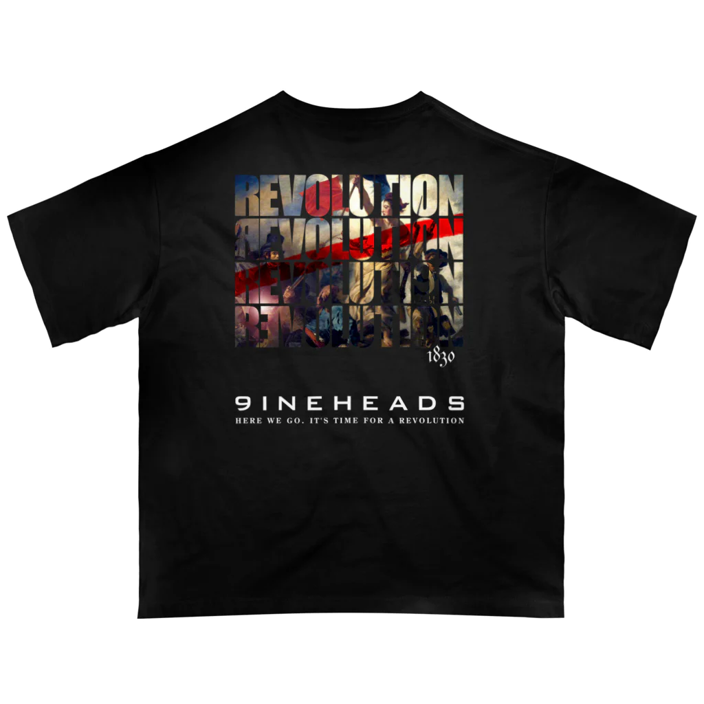 9INEHEADSのRev_White オーバーサイズTシャツ