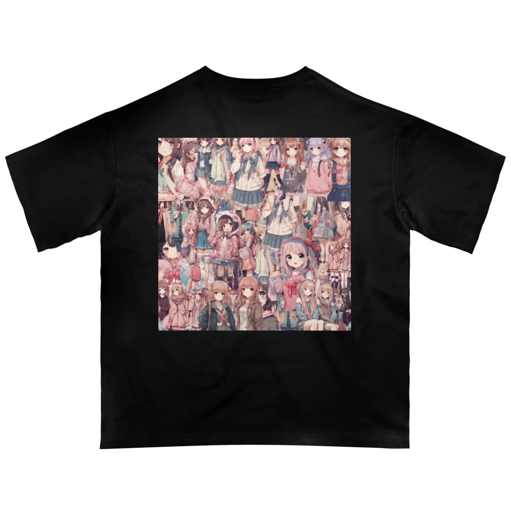 mcbling's roomのfluffy pink girls world オーバーサイズTシャツ