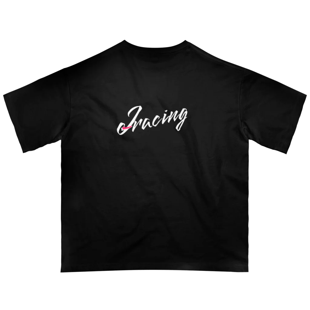 ジェイレーシングの白文字 オーバーサイズTシャツ