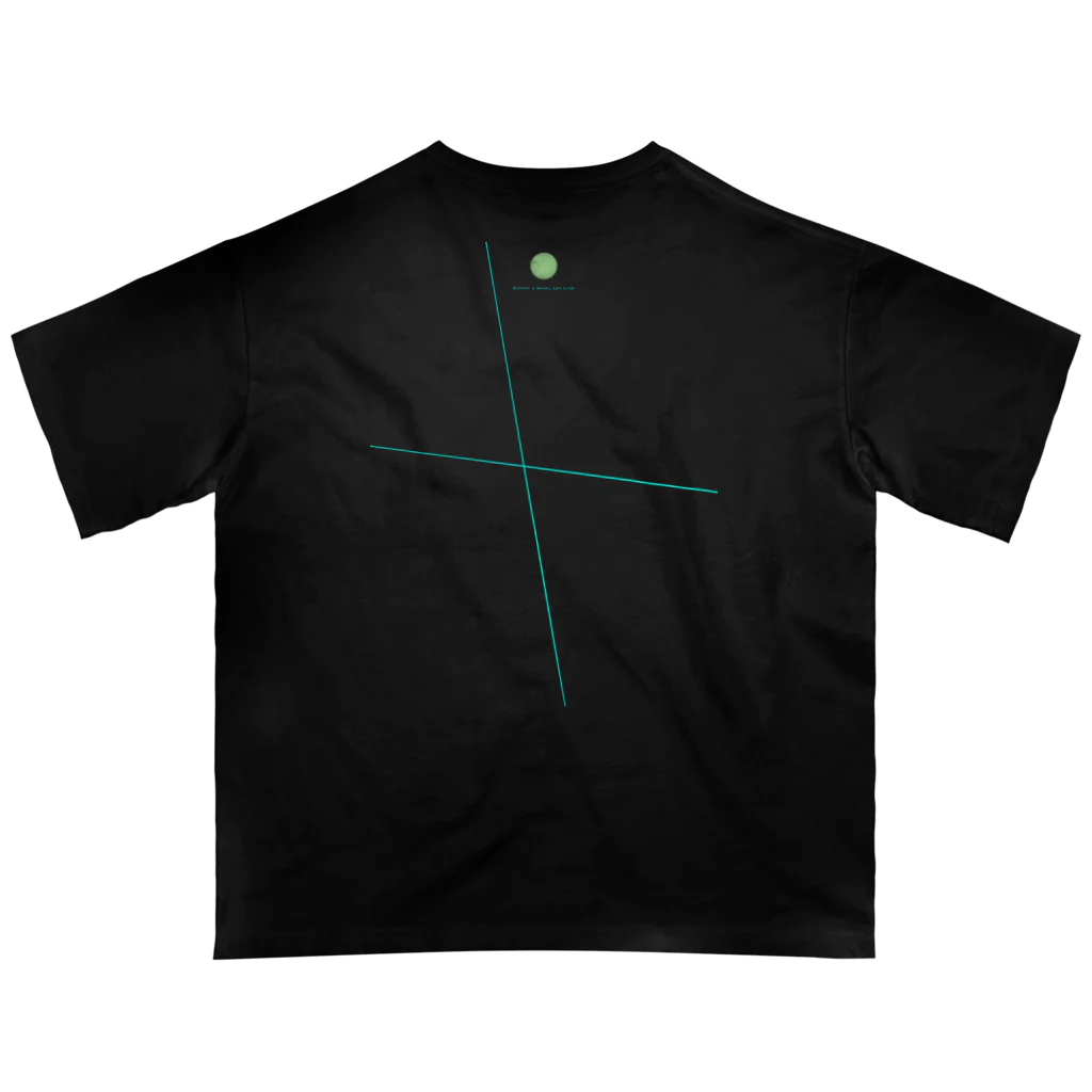 Earth’s Navel Ley LineのEarth's Navel Ley Line (Black) オーバーサイズTシャツ