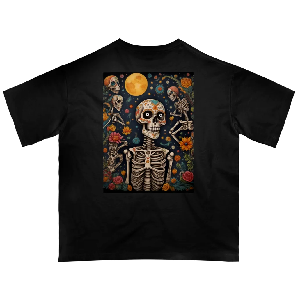 Skull sectionの満月とドクロ オーバーサイズTシャツ