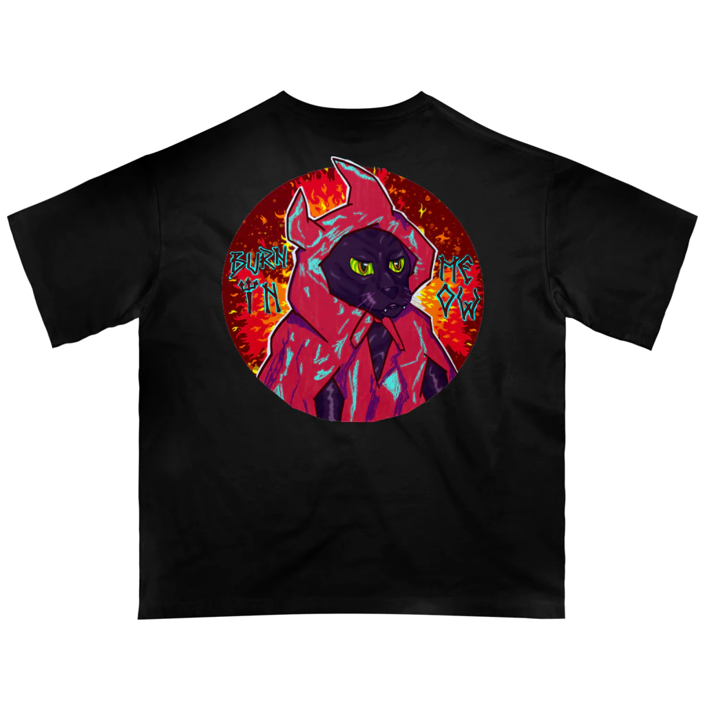 FuchsiaArtのBurning Meow オーバーサイズTシャツ