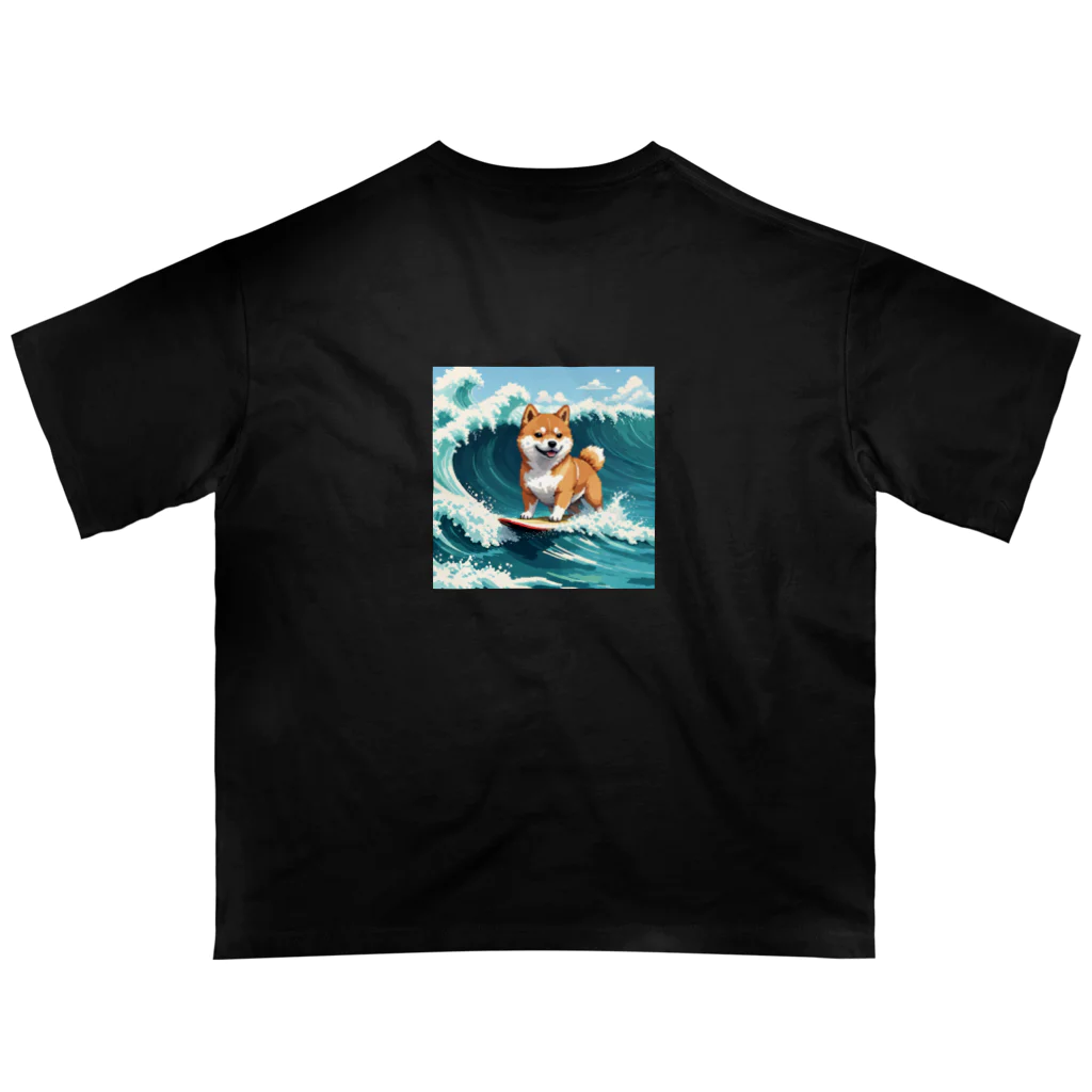 もふもふ堂の波乗り柴犬 Oversized T-Shirt