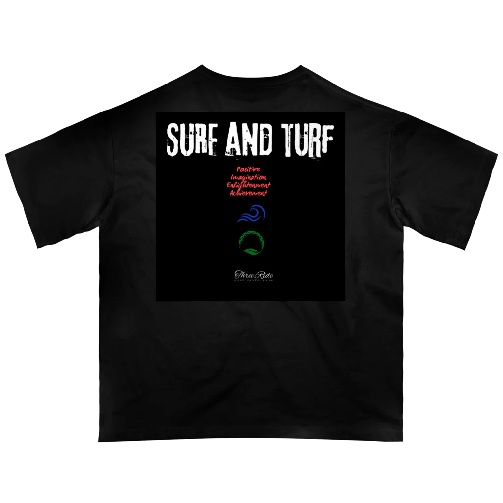 THREE;RIDE_Surf/Skate/SnowのTHREE RIDE ：SURF AND TURFＴシャツ Oversized T-Shirt