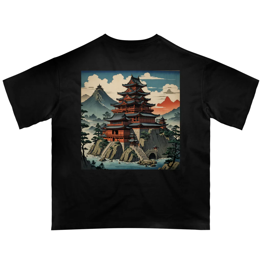 Kaz_Alter777の日本最初の魔王城 オーバーサイズTシャツ