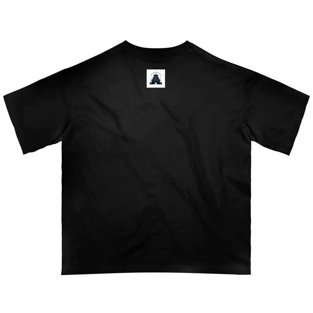 cocoa8877のネコ三昧（黒い空間・浮世絵風） Oversized T-Shirt