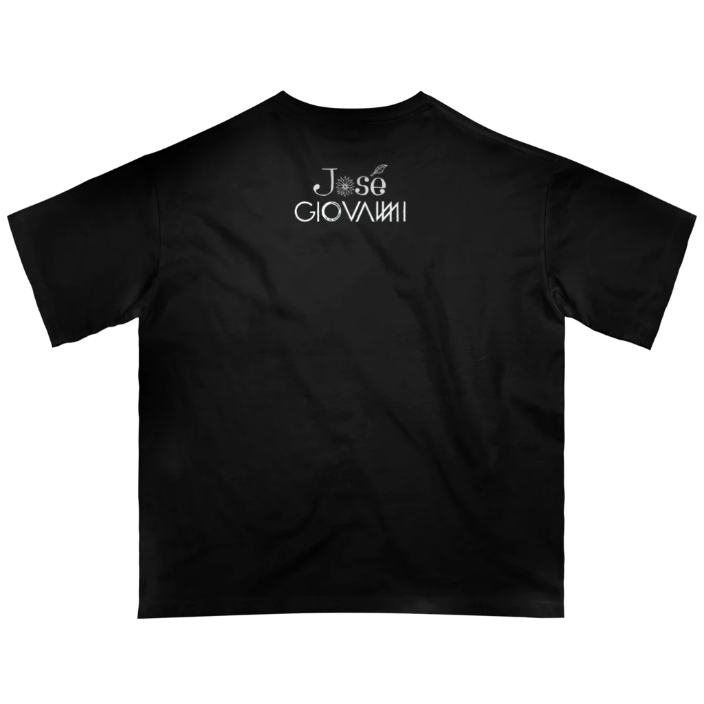 羽深の玩具の【復刻】ユートピアのTシャツBLACK Oversized T-Shirt