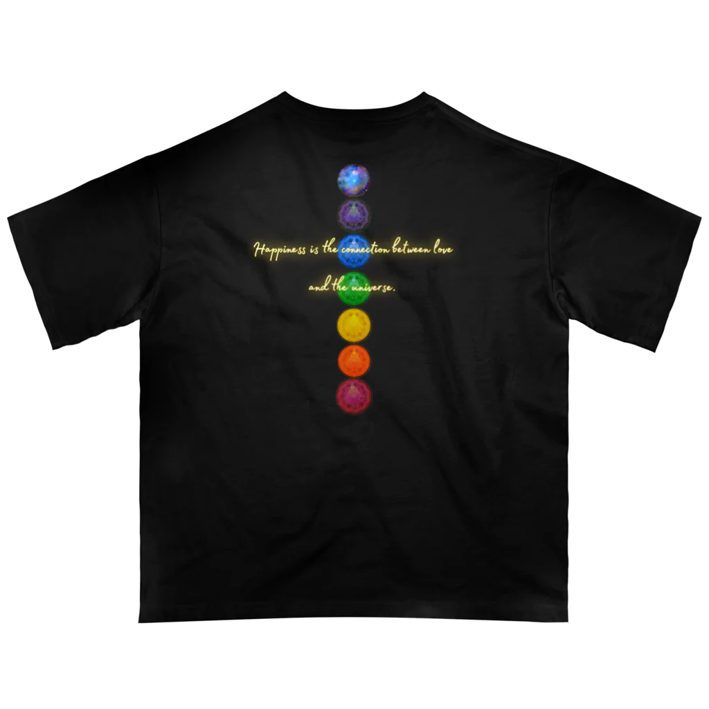 💖宇宙整体♪🌈♪こころからだチャンネル♪💖のHappiness is the connection between love and the universe. オーバーサイズTシャツ