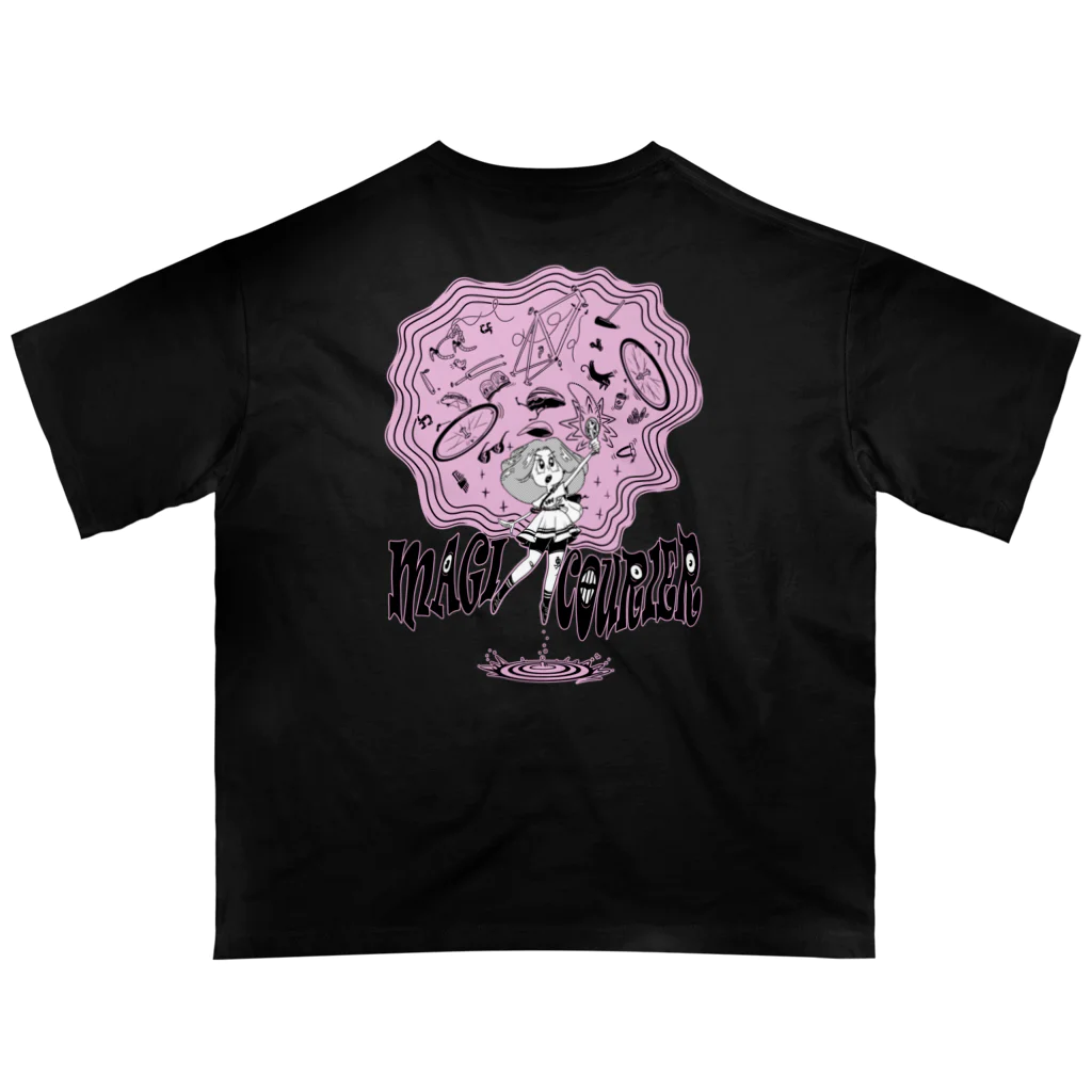 nidan-illustrationの“MAGI COURIER” pink #2 オーバーサイズTシャツ