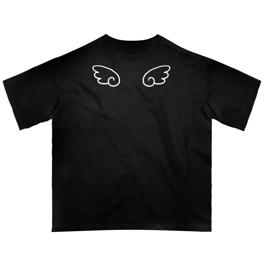 はぬの天使の羽（ホワイト） Oversized T-Shirt