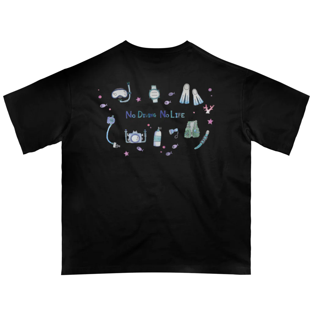 栗坊屋のNo Diving No Life Oversized T-Shirt