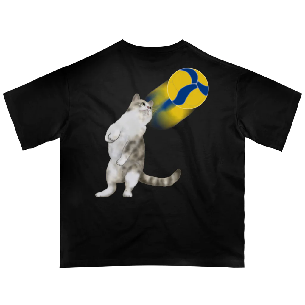 猫とやっし～ぃのアレコレのニャイスカットねこたん オーバーサイズTシャツ