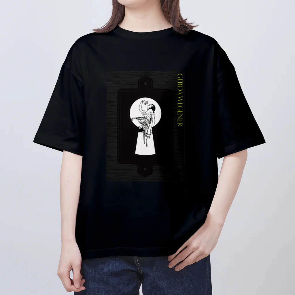 Cordelia　SUZURI分室のGELDA "Key hole yellow" dark Oversized T-Shirt