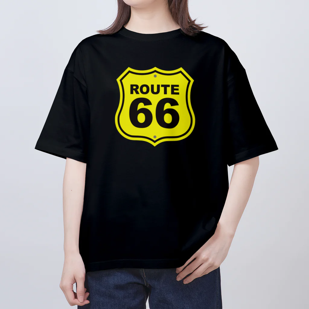 アロハスタイルハワイのU.S. Route 66  ルート66　イエロー オーバーサイズTシャツ