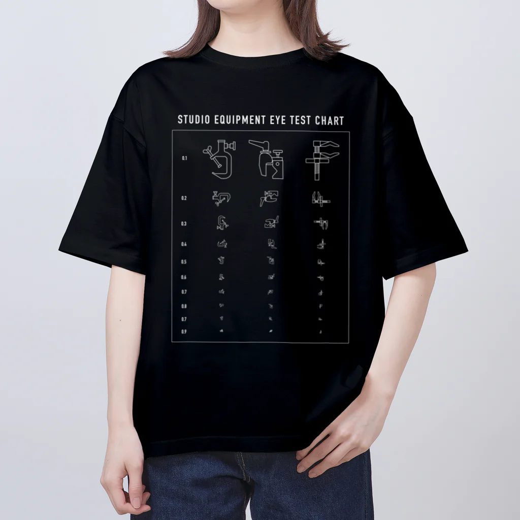 FU SHI SHOUのStudio Equipment Eye Chart Oversized T-Shirt