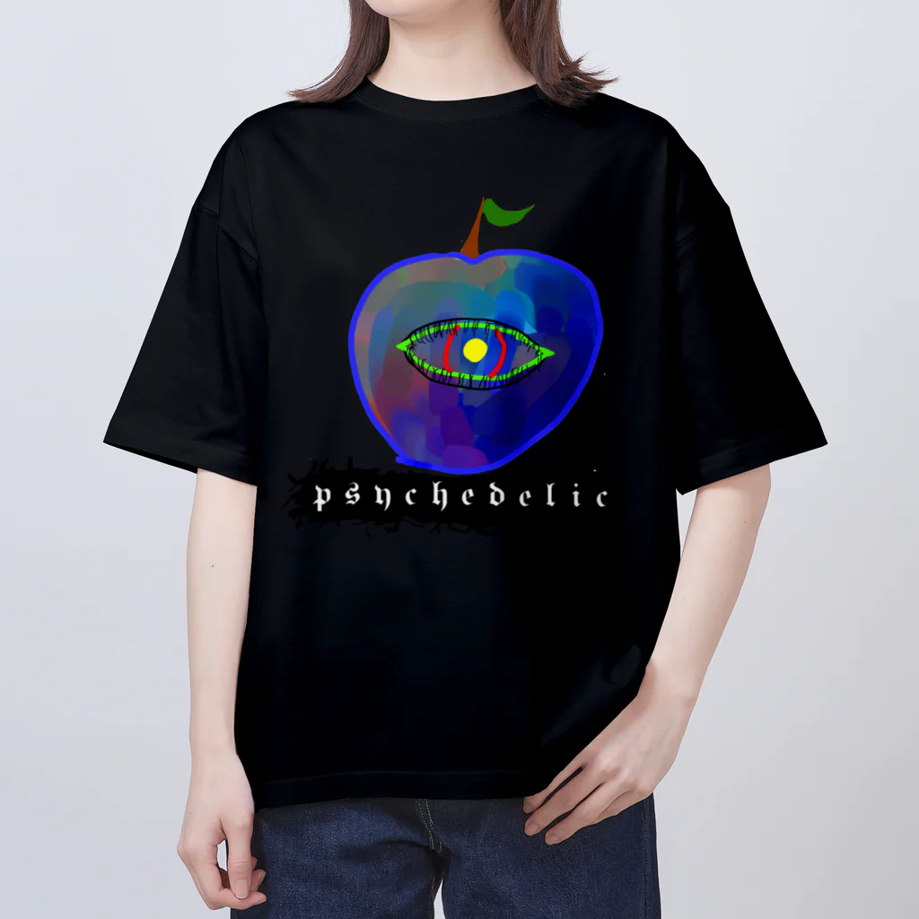 ナマステハンバーグのサイケデリックアップル(Psychedelic apple) オーバーサイズTシャツ