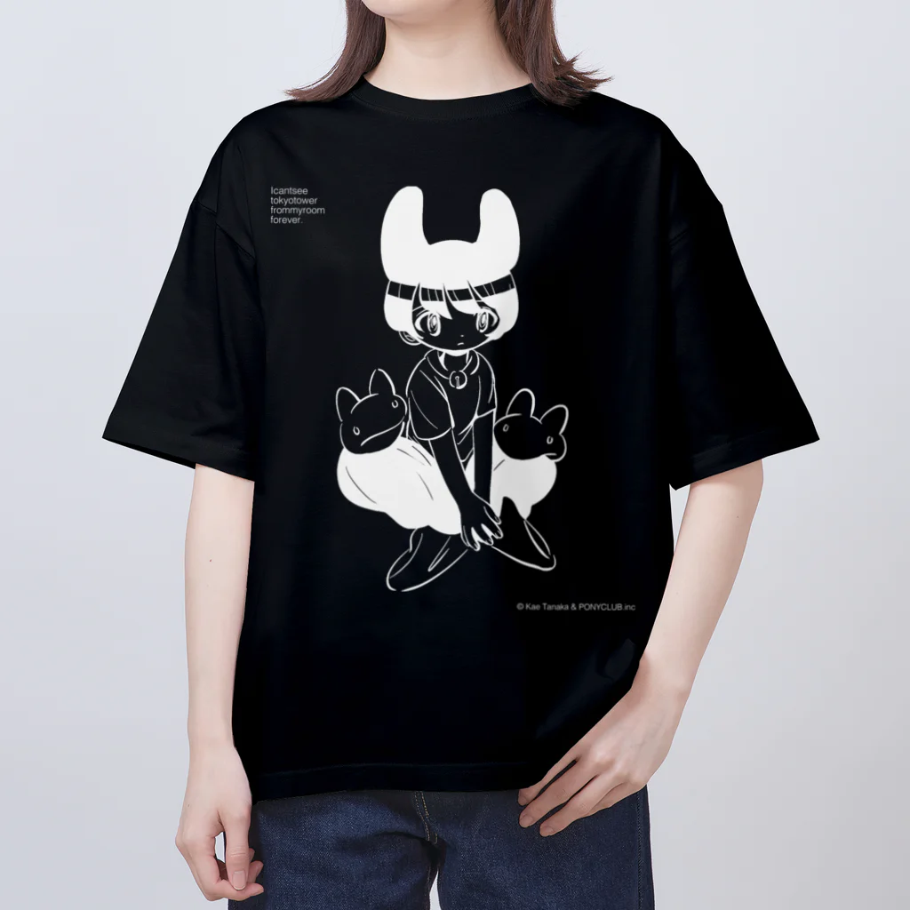 PONYCLUB.incの田中かえさんのTシャツ（白プリント） Oversized T-Shirt