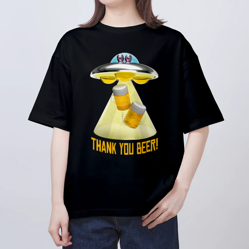 LONESOME TYPE ススのビール泥棒👽🍻👽（飲酒運転ダメ。ゼッタイ。） Oversized T-Shirt