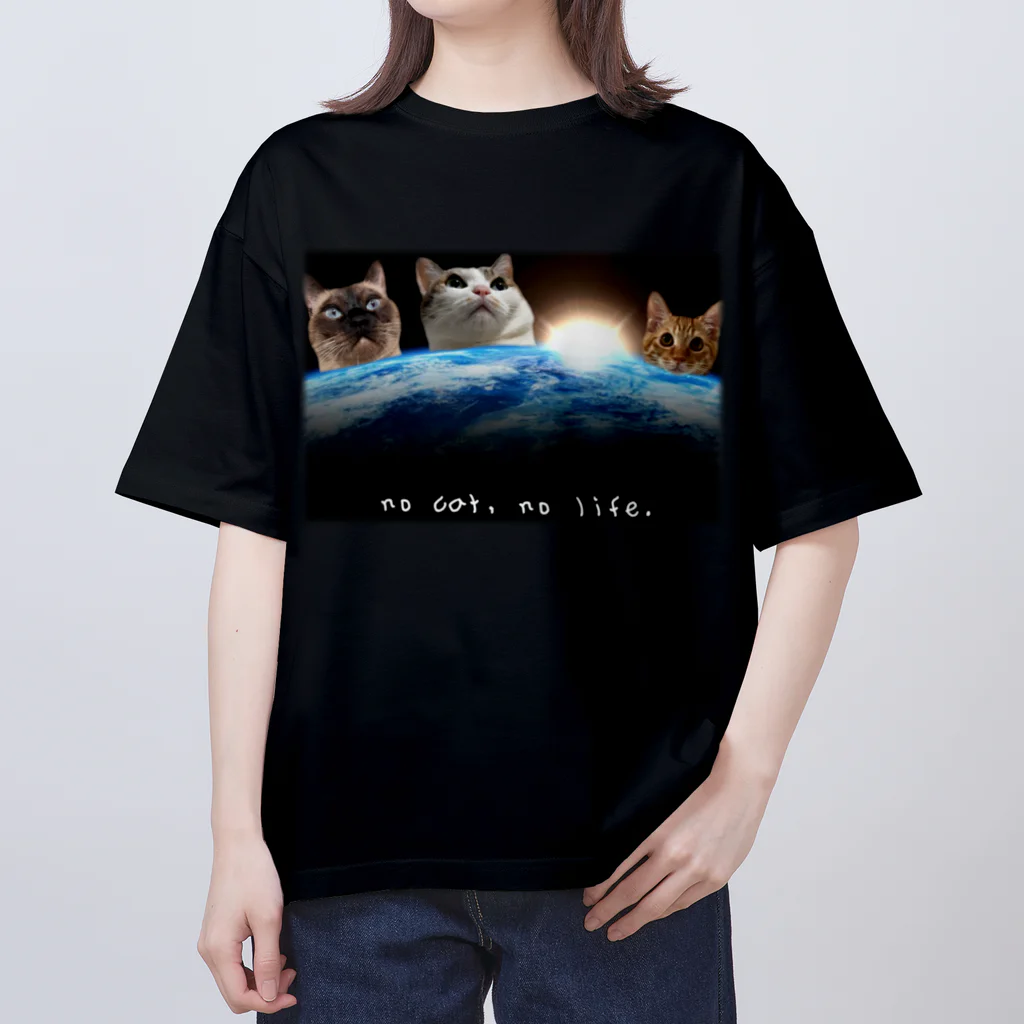 chii_shopの地球猫 オーバーサイズTシャツ