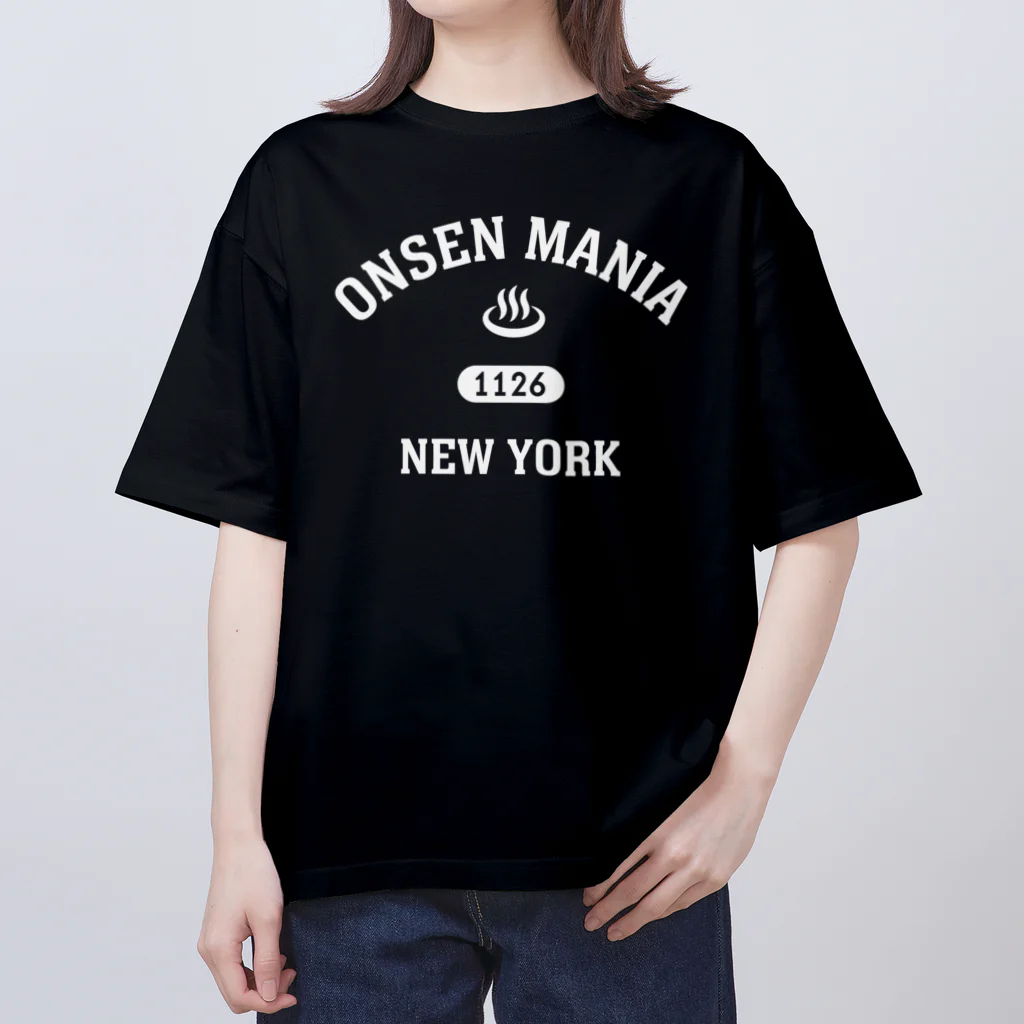 kg_shopのONSEN MANIA (ホワイト) オーバーサイズTシャツ