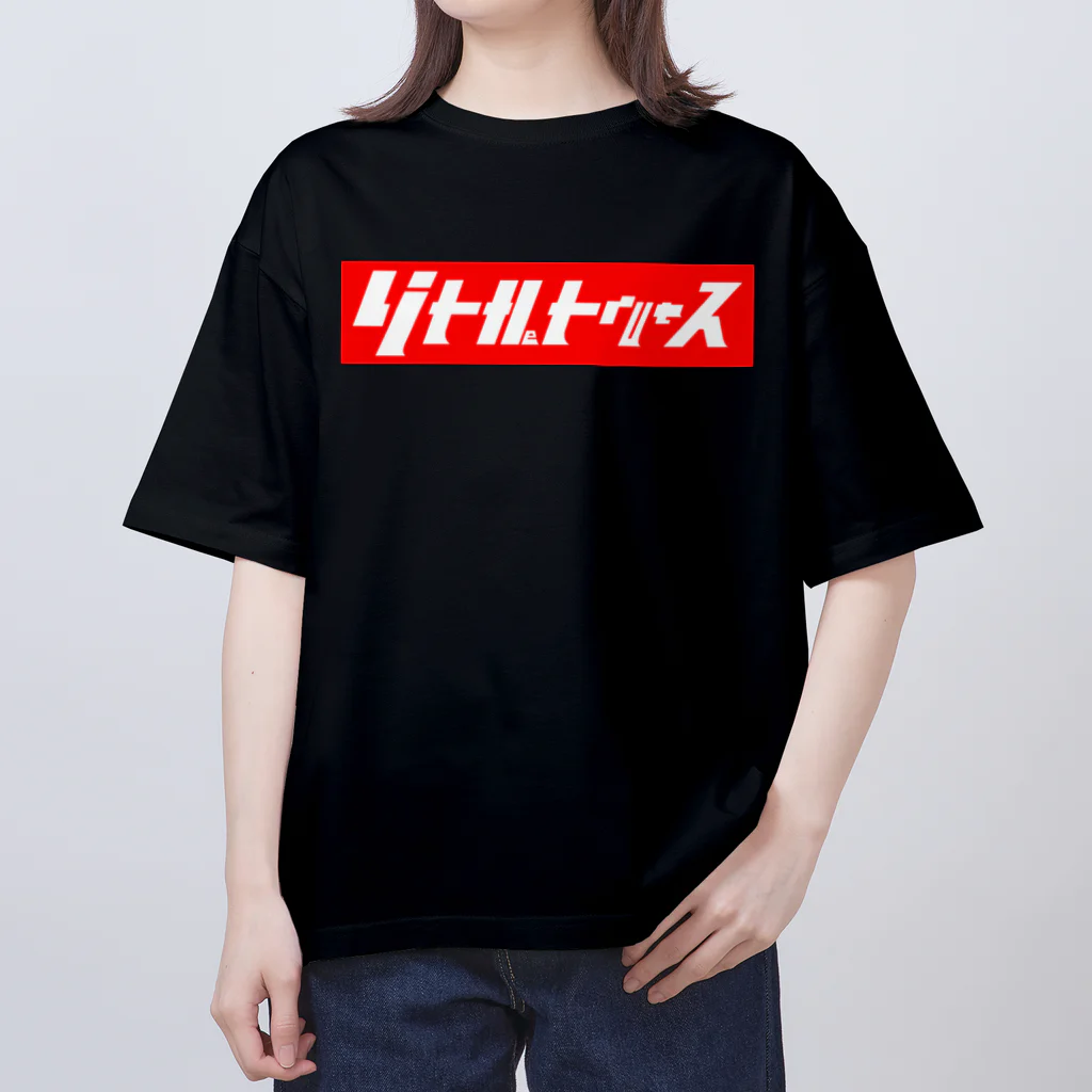 灰＆狼のリトルトゥルース　赤バック Oversized T-Shirt