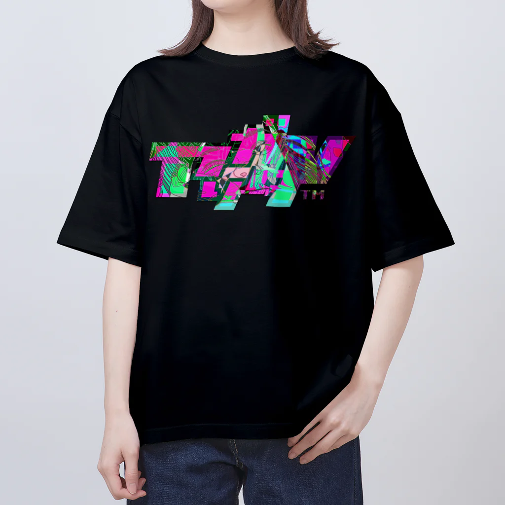 VRIGVTVSHI のアリガタシ™ NEON BLACK オーバーサイズTシャツ