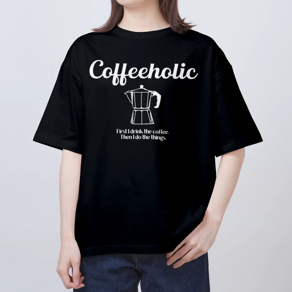 かえる商店のCOFFEEHOLIC white logo オーバーサイズTシャツ