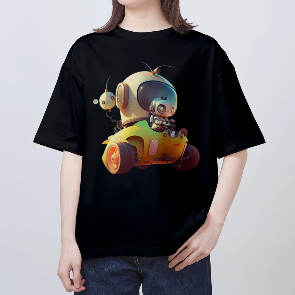 LalaDesign-shopのロボットカー「フューチャリスタ」 オーバーサイズTシャツ