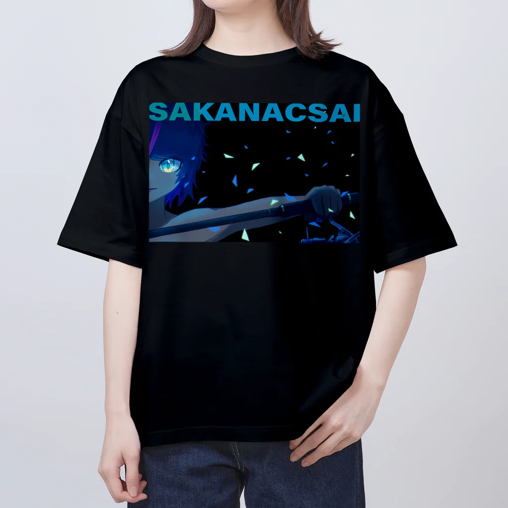 sakanacsai-サカナクサイ-のクールなすこやかちゃん オーバーサイズTシャツ