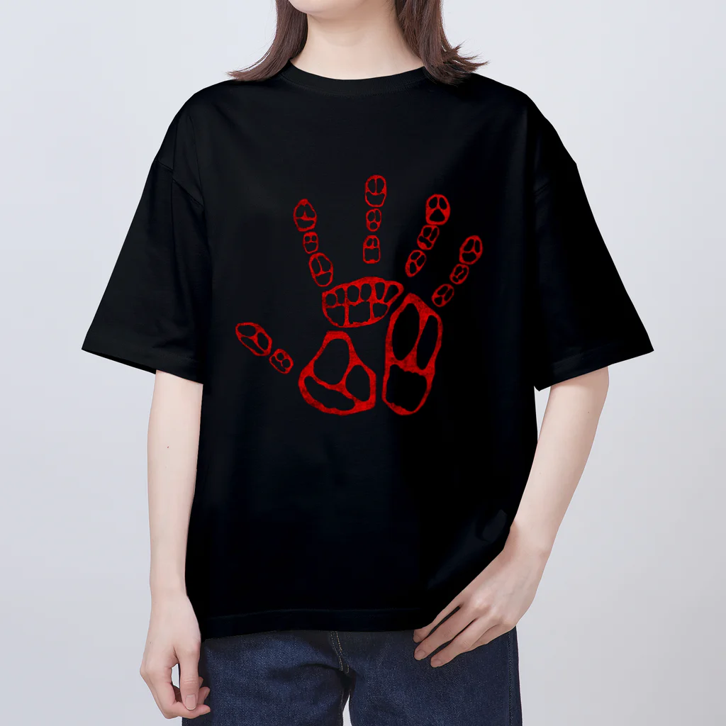 Redtail NFTart projectのハンドフェイス01 オーバーサイズTシャツ