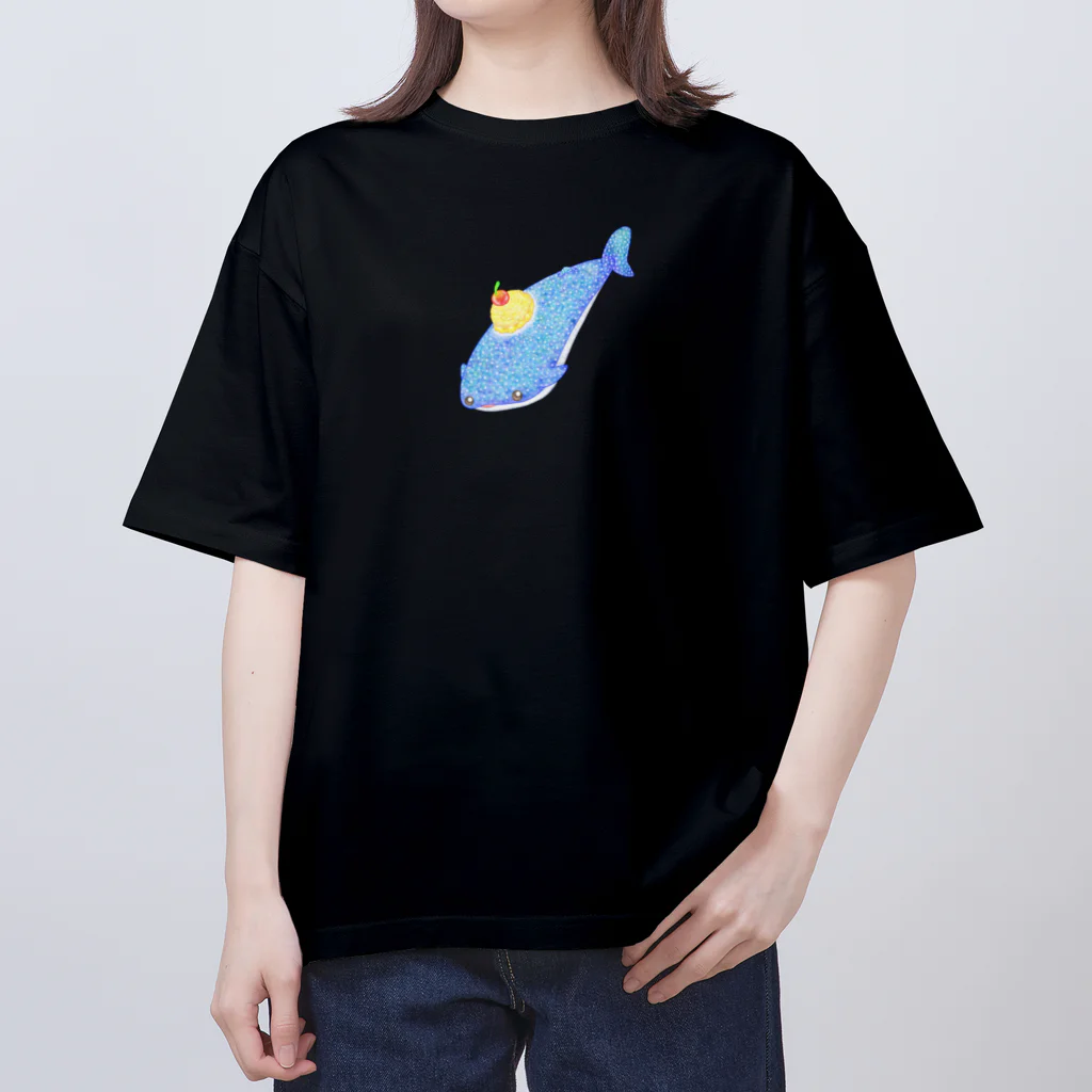 satoayaのアニマルカフェのシ―フードアニマル　クリームソーダジンベイ Oversized T-Shirt