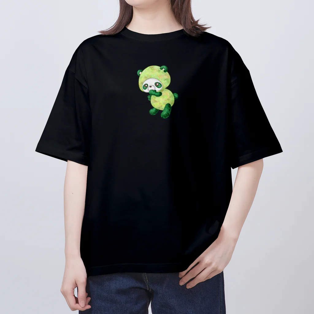 satoayaのアニマルカフェのフルーツアニマル　メロンパンダ オーバーサイズTシャツ