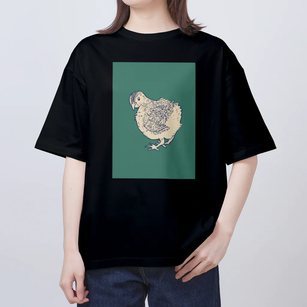 柴うずらのうずらのおしり オーバーサイズTシャツ