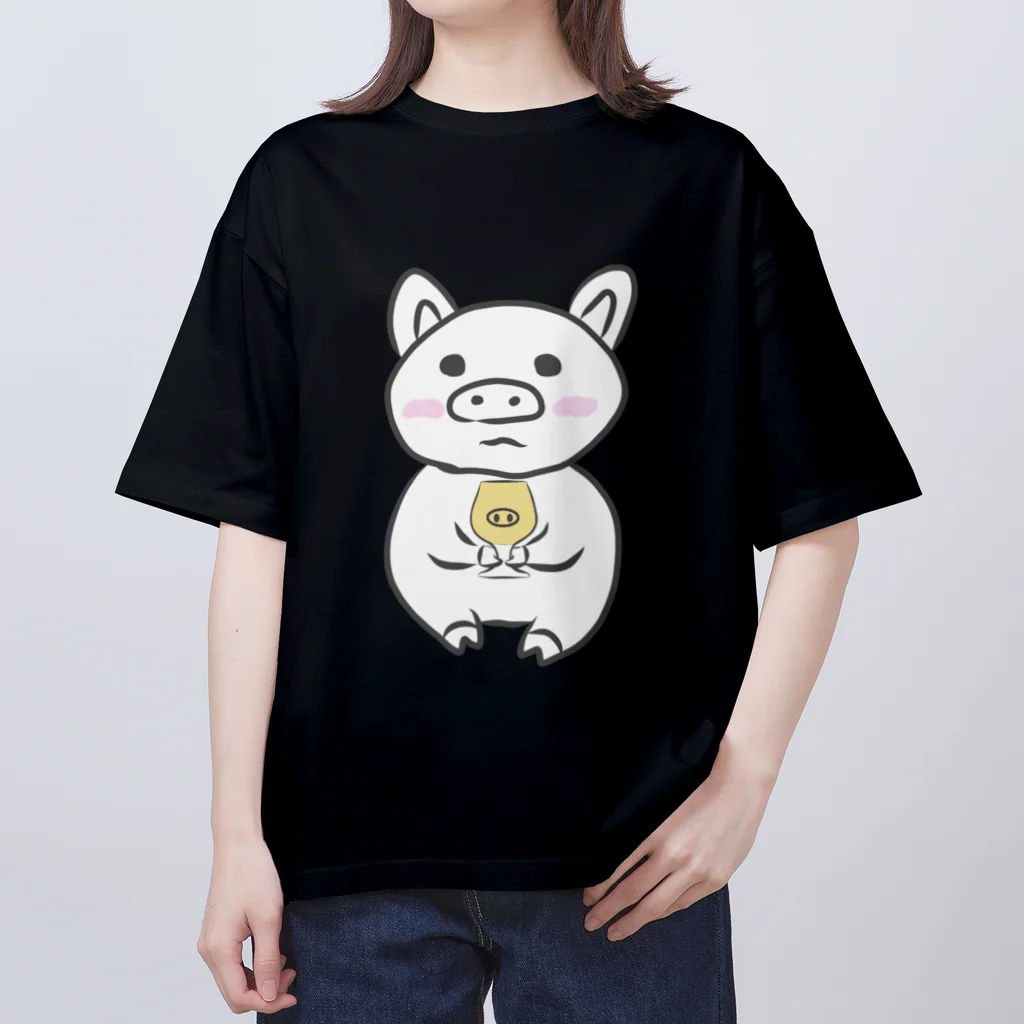 乾杯待ちのぶたの乾杯待ちのぶた　カラーver. Oversized T-Shirt