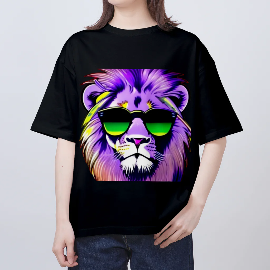 sunglasses to animals のサングラスライオン オーバーサイズTシャツ