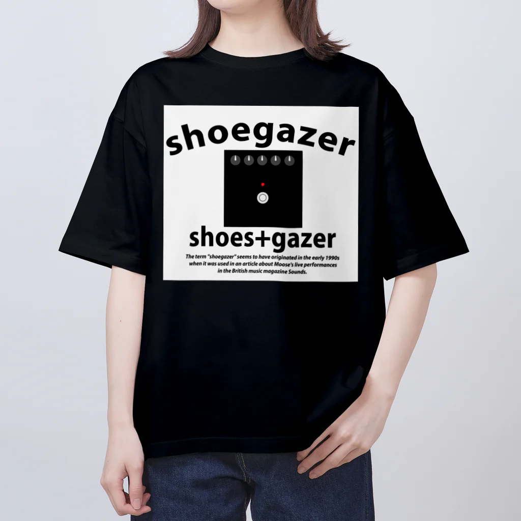 プリーズ・プリント・Tシャツの【シューゲイザーイラスト】『SHOEGAZER+エフェクター』 Oversized T-Shirt