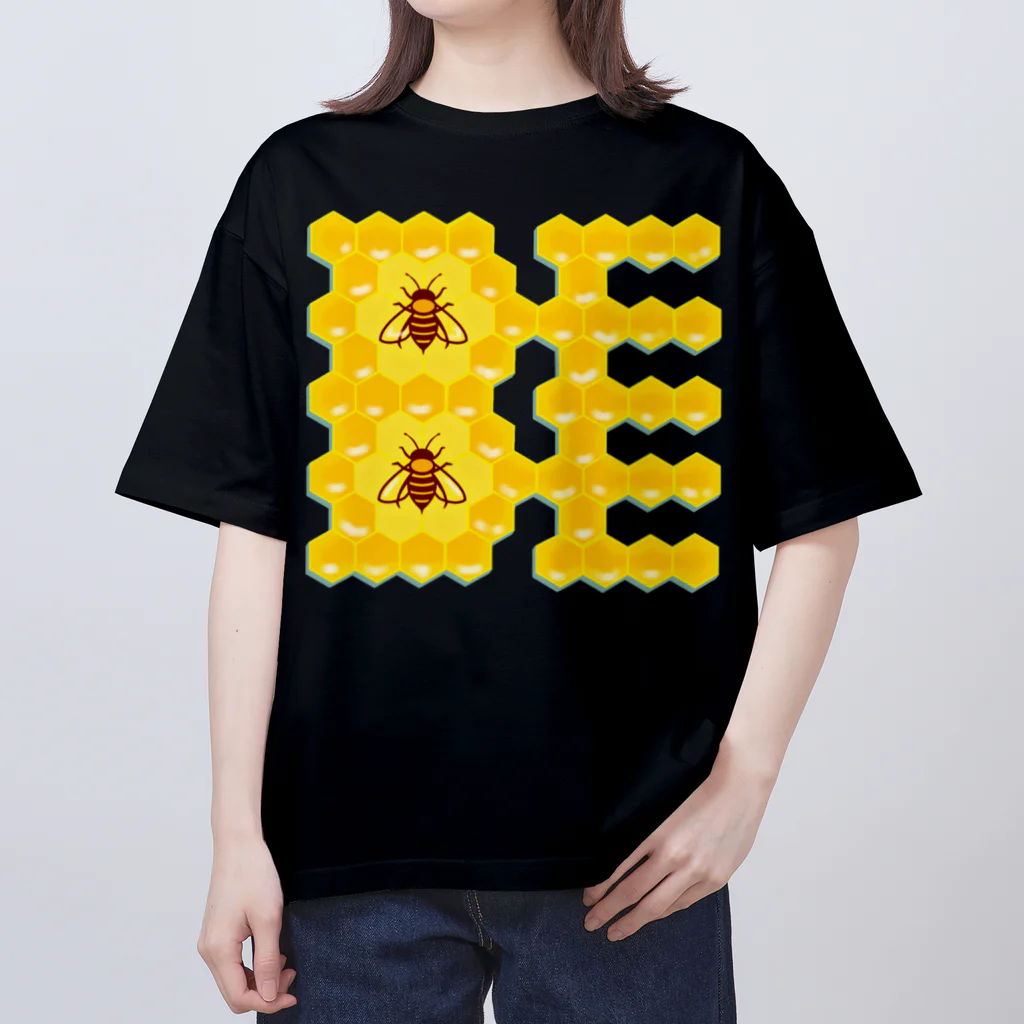 LalaHangeulのハニカム構造(BEE） オーバーサイズTシャツ