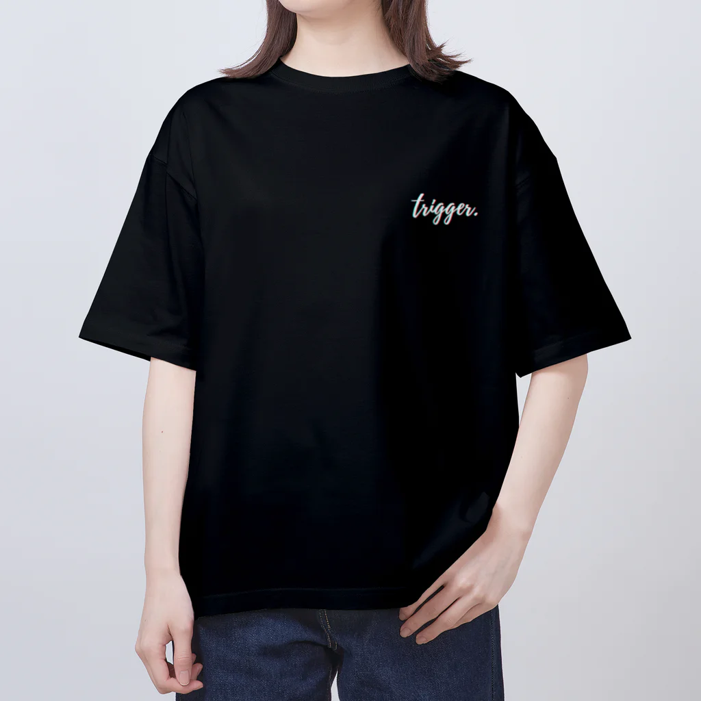 trigger.0312のOver size T-shirt. -double print -【trigger.×black liger】 Oversized T-Shirt