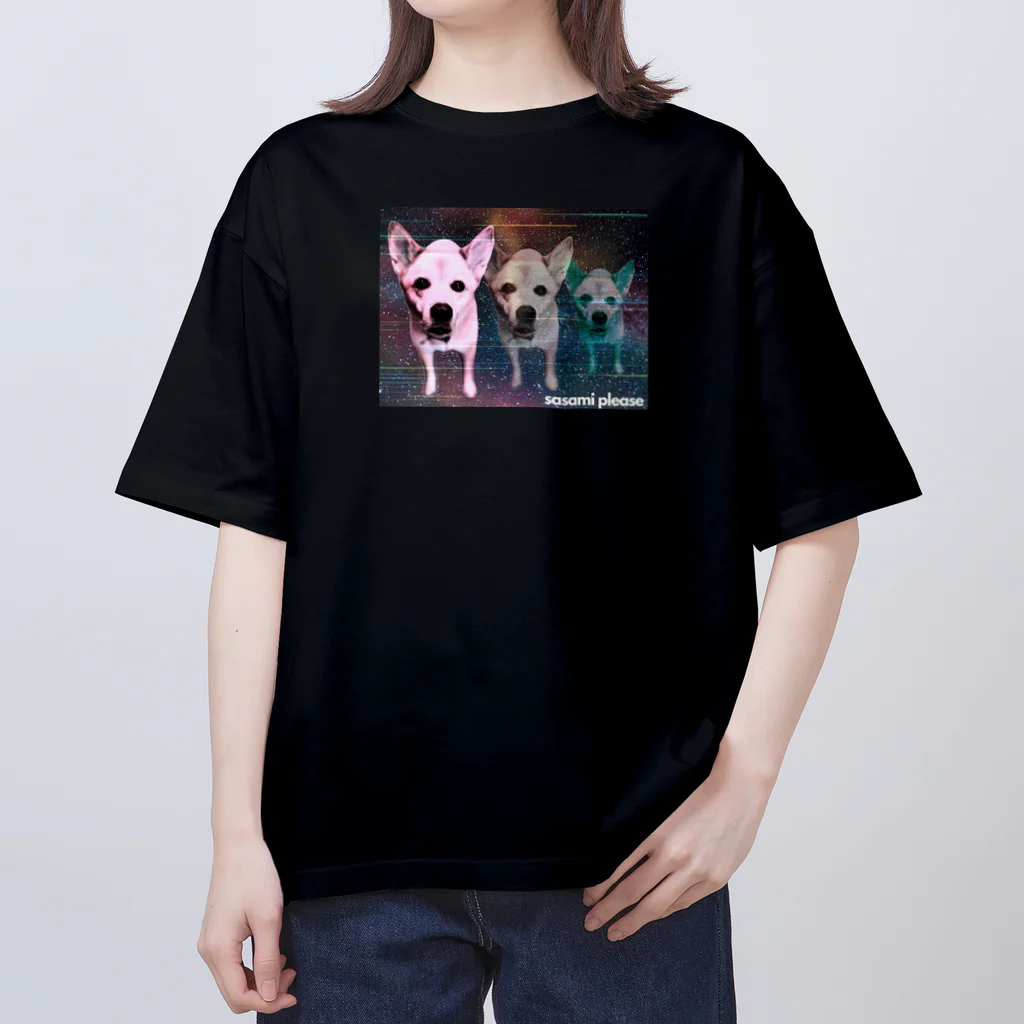 雑種犬を崇めよのsasami おねだり犬 オーバーサイズTシャツ