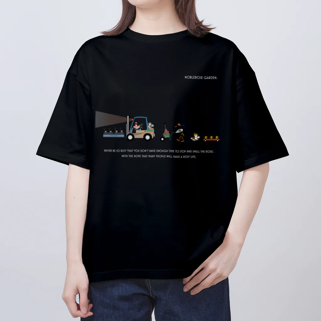 NOBLEROSEGRAFFITIのNRG.ローズメイク(WH) オーバーサイズTシャツ