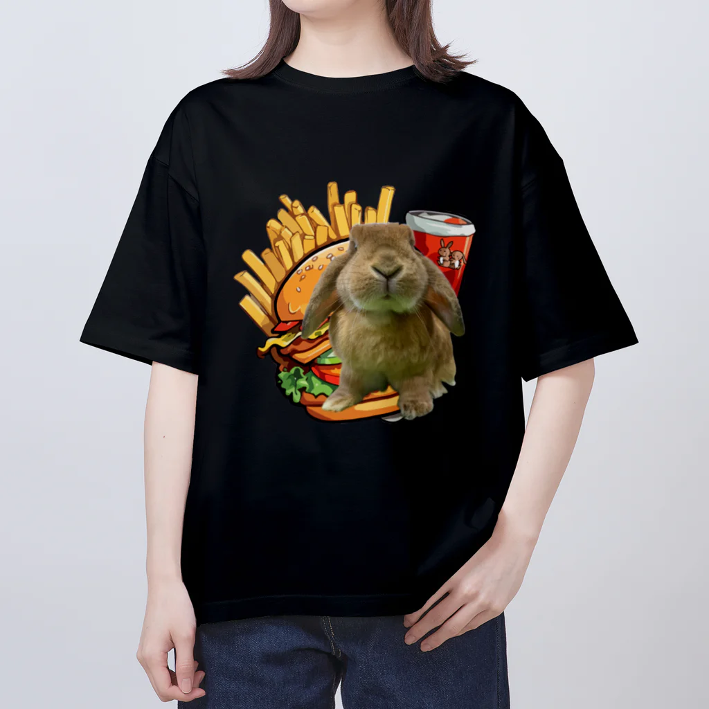 Bunny's Entertainmentの栗饅頭'sBURGER🍔 Oversized T-Shirt