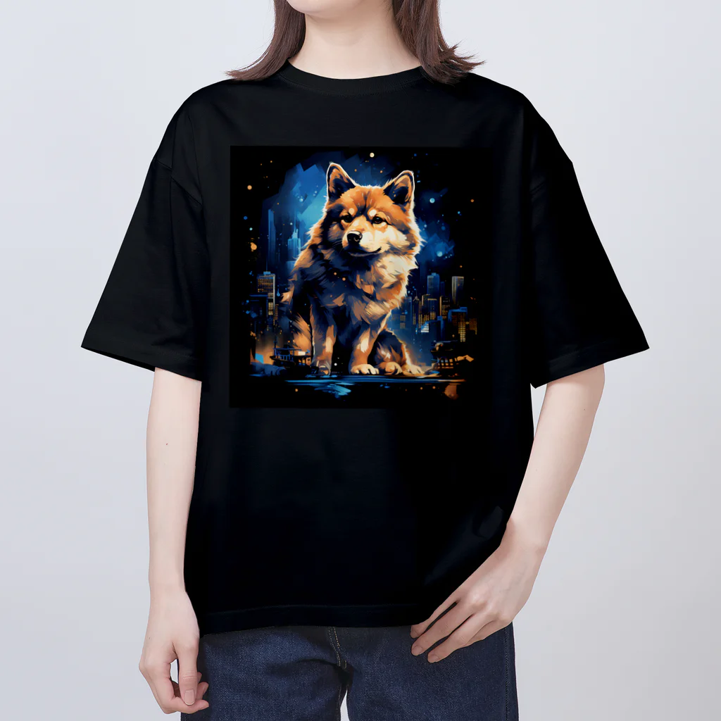 kafumiの海外の古着風柴犬 オーバーサイズTシャツ