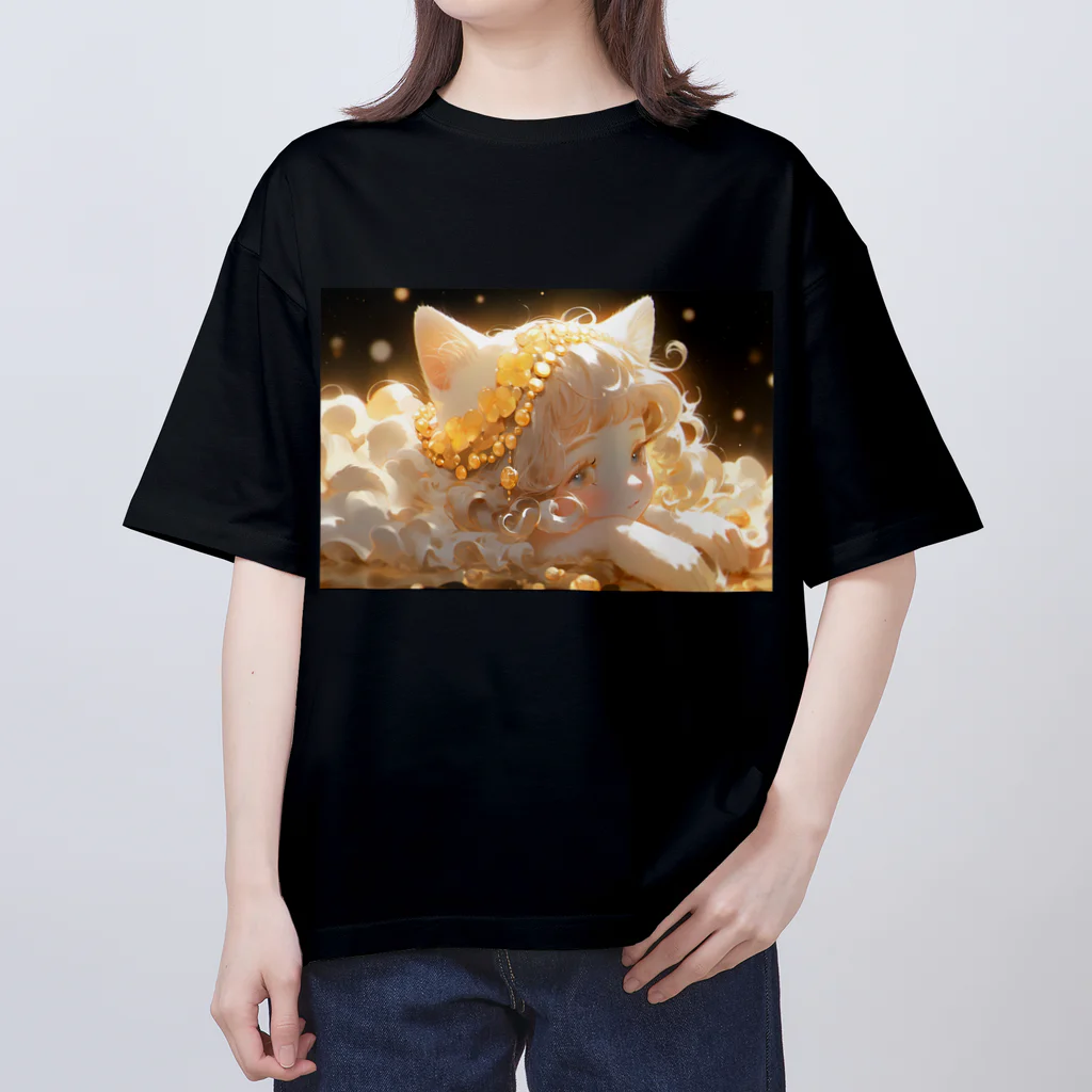 MISAKI_WのHet kat met de parel  オーバーサイズTシャツ